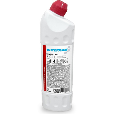 Konzentrat K - Gel, гелеобразное мощное кислотное концентрированное средство для удаления ржавчины, цемента, известкового налета, Интерхим